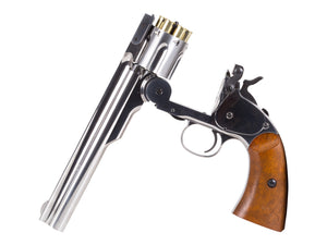 Schofield No. 3 Nickel CO2 BB Revolver, Full Metal Authentic Replica , Caliber - 0.177"